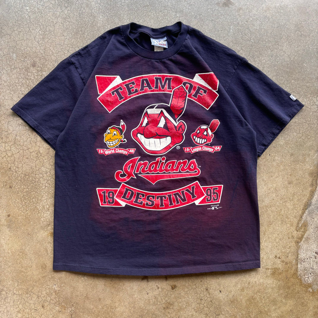 90s INDIANS / RAIDERS TEST PRINT TEE - XL