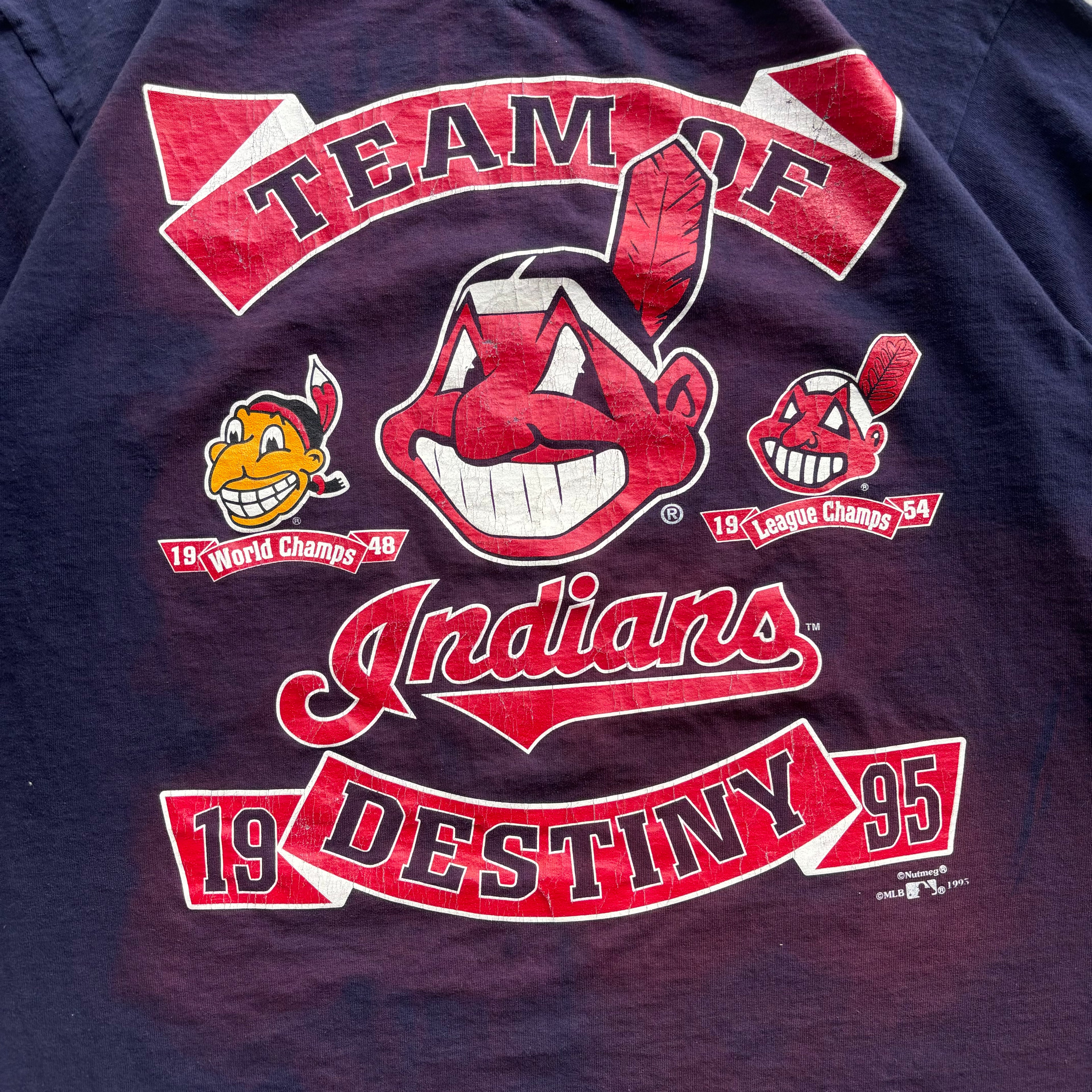 90s INDIANS / RAIDERS TEST PRINT TEE - XL