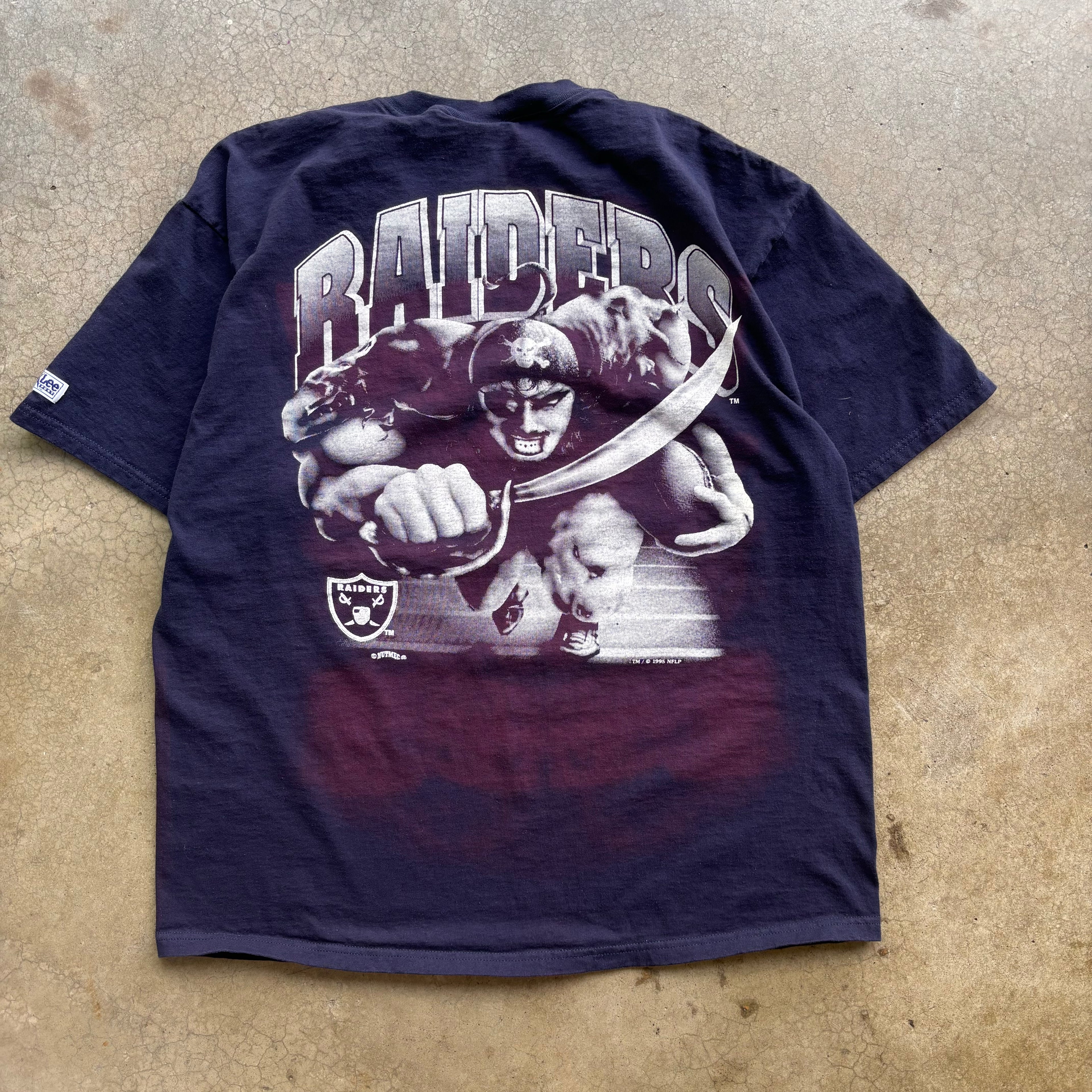 90s INDIANS / RAIDERS TEST PRINT TEE - XL