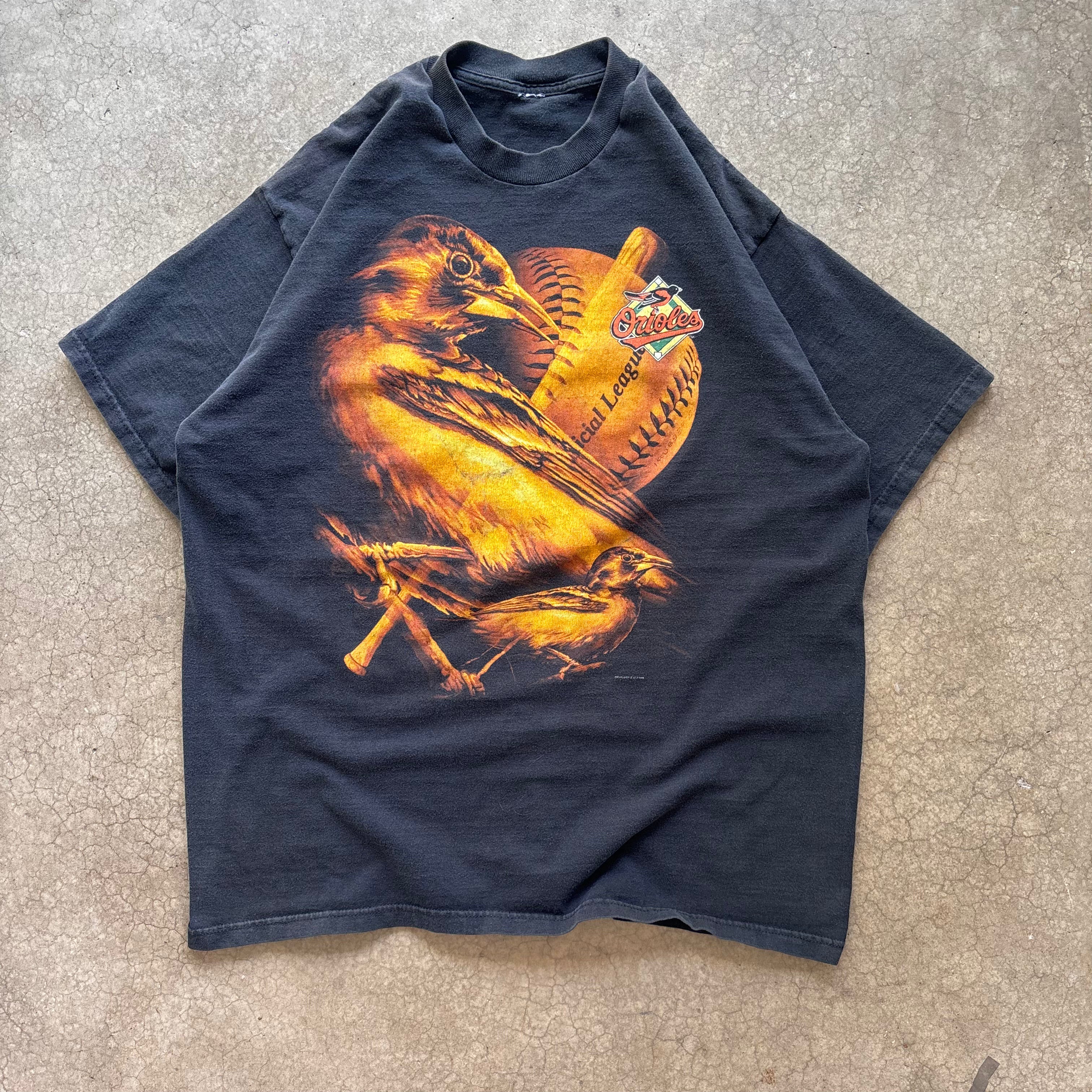 90s ORIOLES BASEBALL TEE- XL