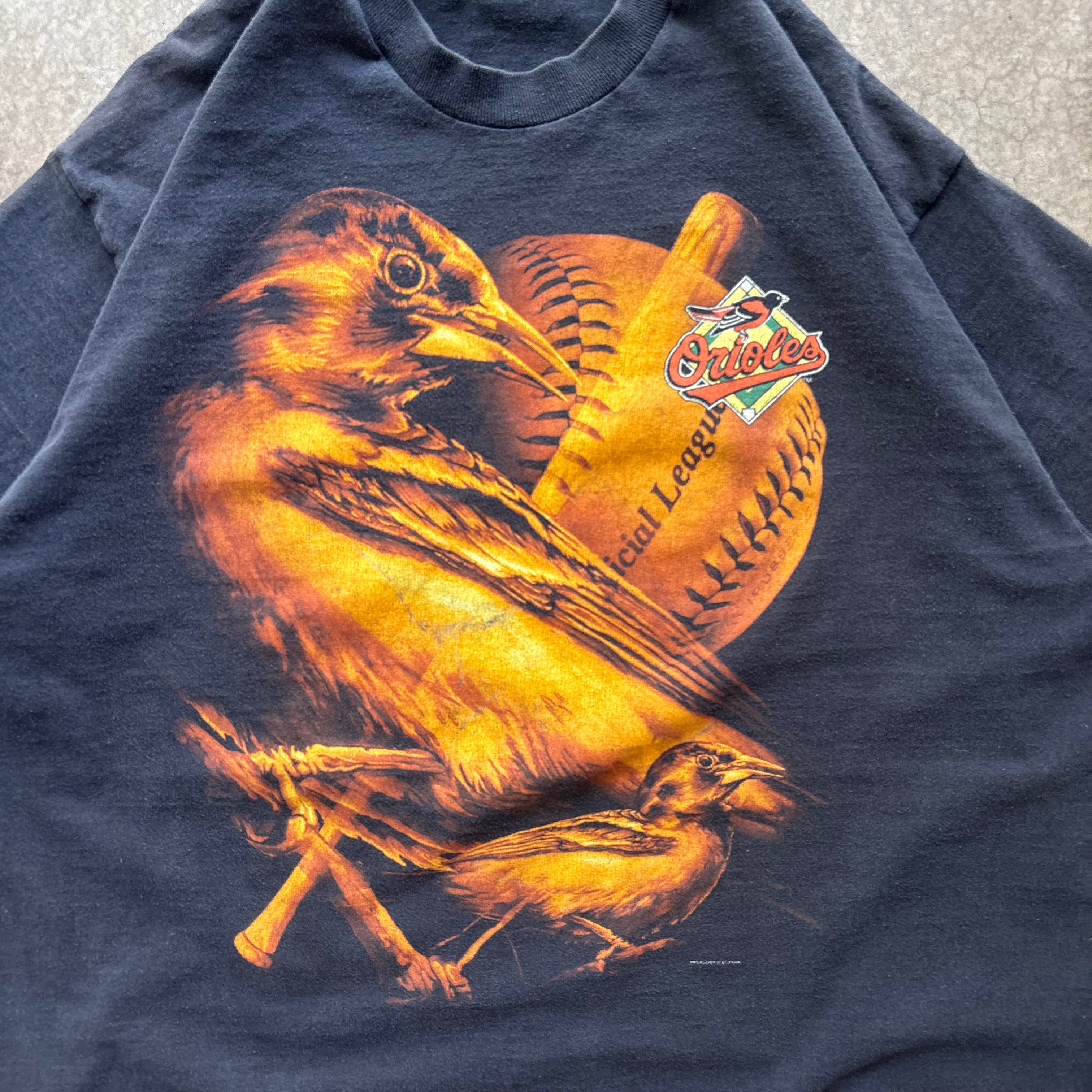 90s ORIOLES BASEBALL TEE- XL
