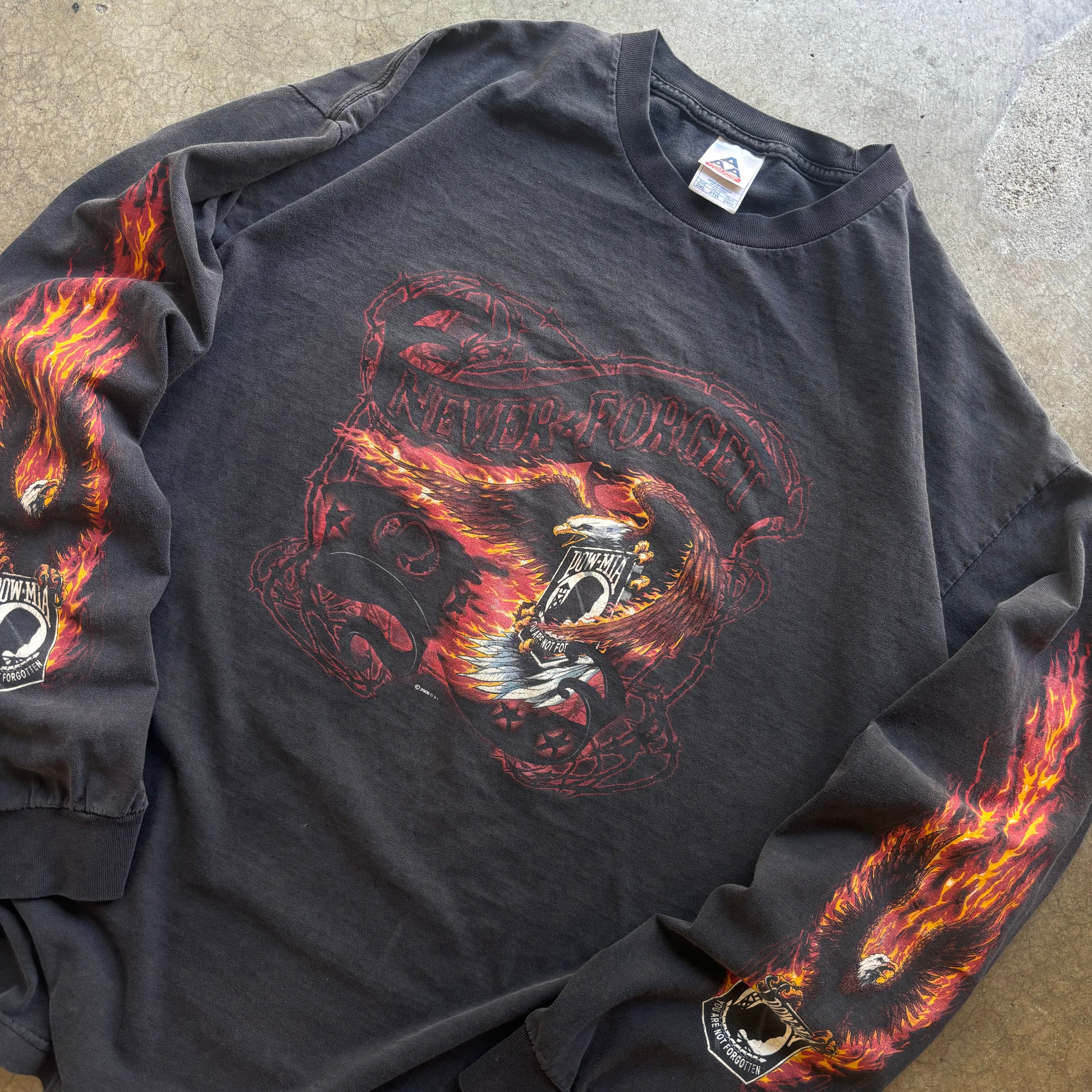 00s POW MIA BIKER FLAME SLEEVE - XXL