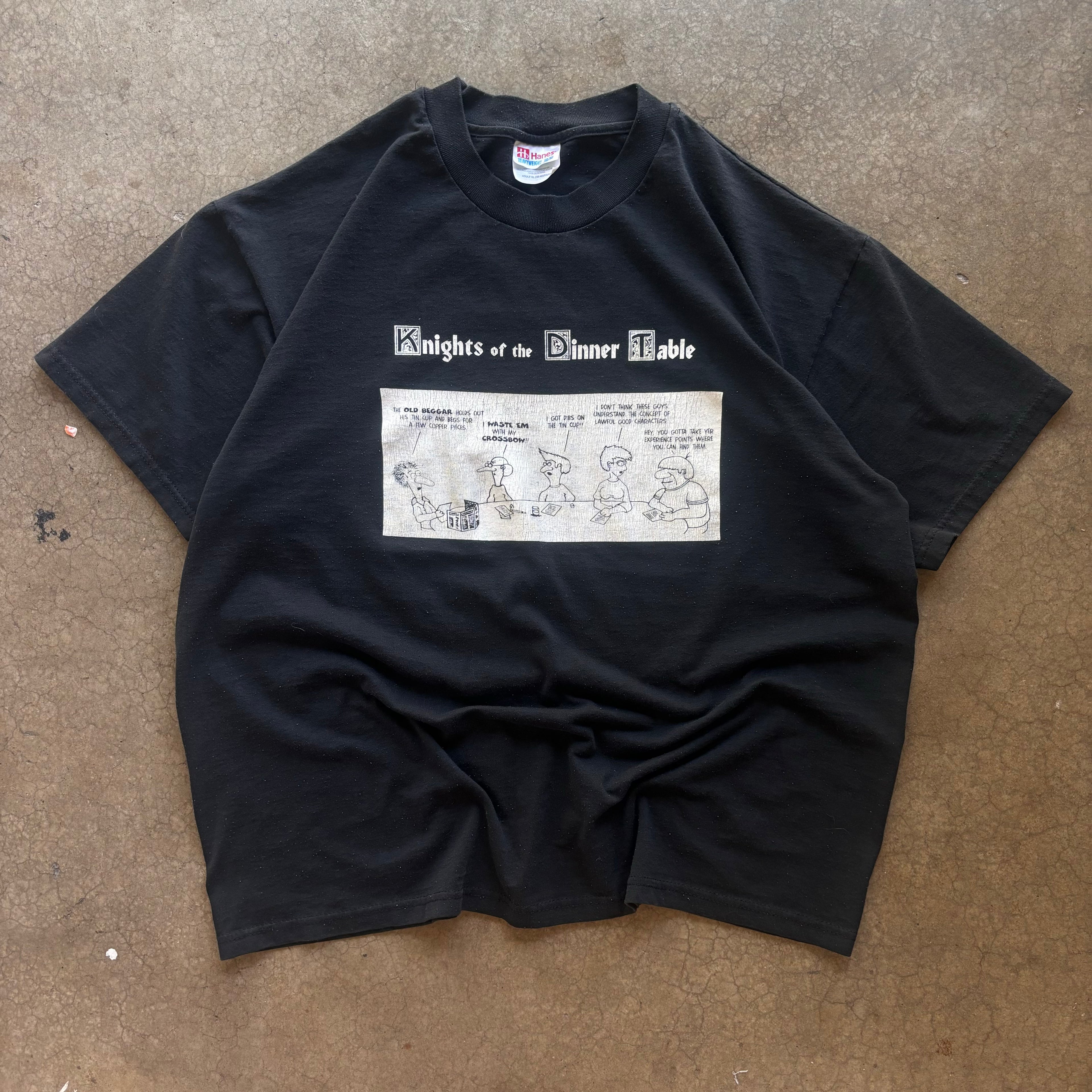 90s KNIGHTS OF THE DINNER TABLE TEE - XL